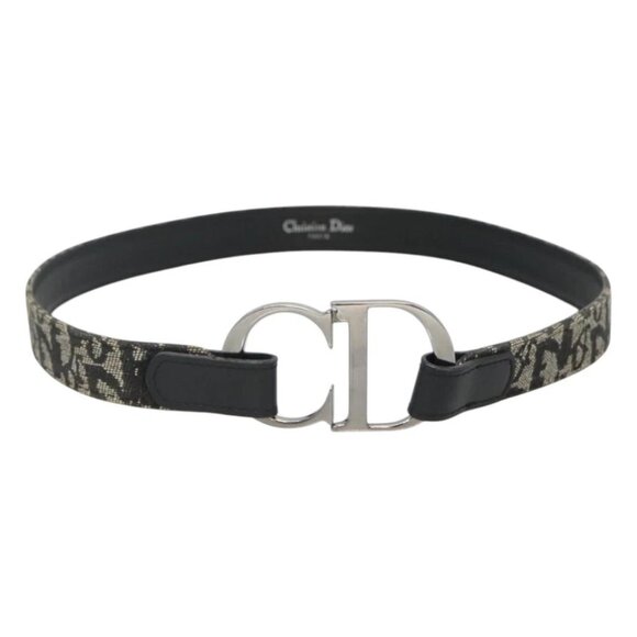 Christian Dior Trotter Canvas Belt 28"" Navy - Picture 1 of 12